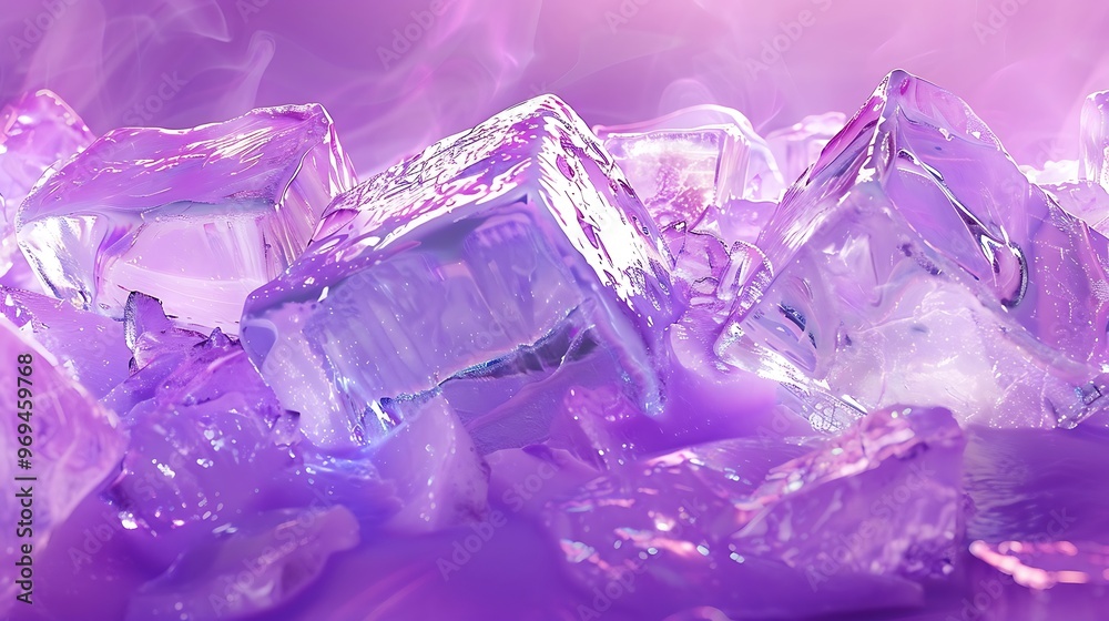 Luscious and cold ice pride with a purple backdrop