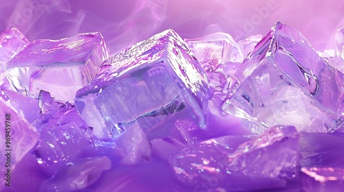 Obraz na płótnie Luscious and cold ice pride with a purple backdrop w salonie