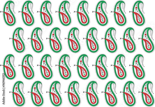 Paisley Design pattern for fabric, background, tile, texture.