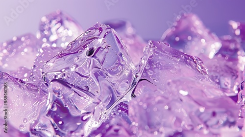 Luscious and cold ice pride with a purple backdrop