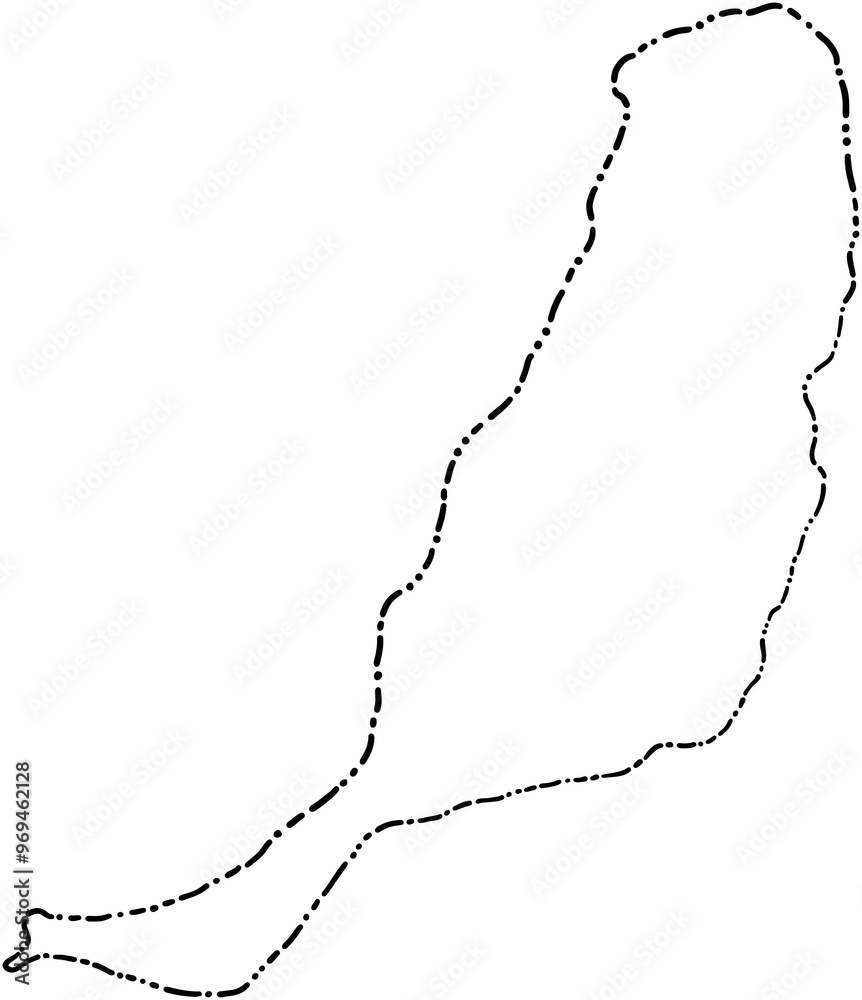 dash line doodle freehand drawing of fuerteventura island map. dash line doodle freehand drawing of fuerteventura island map.