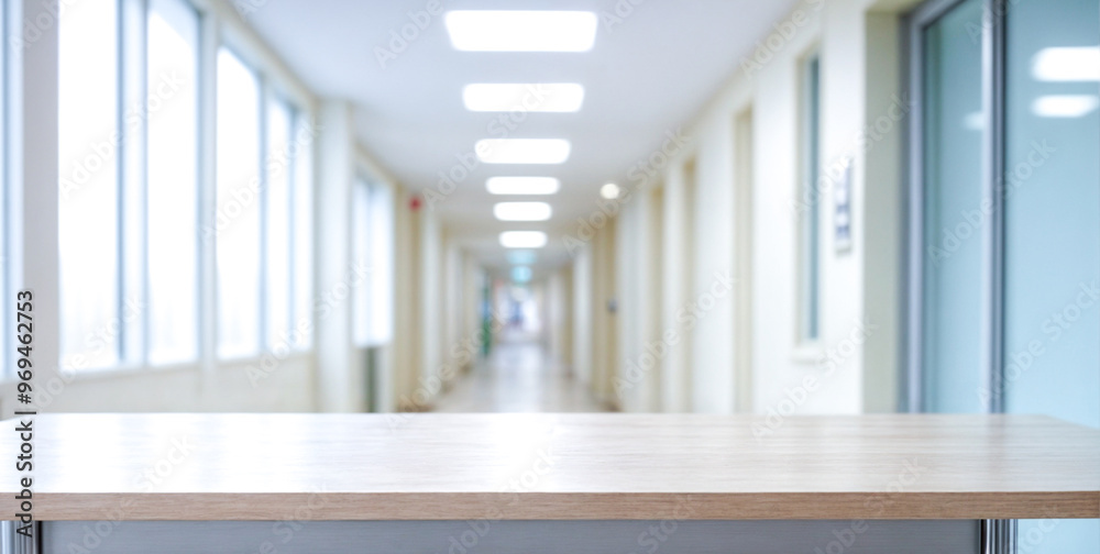 Obraz premium Abstract blur hospital clinic medical interior background stock photo Office, Backgrounds, Medical Clinic, Defocused, Hospital