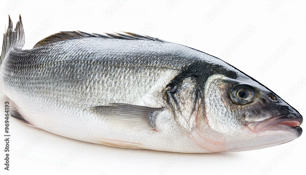 Seabass isolated on white background, full depth of field
Seabass isolated on white background, full depth of field