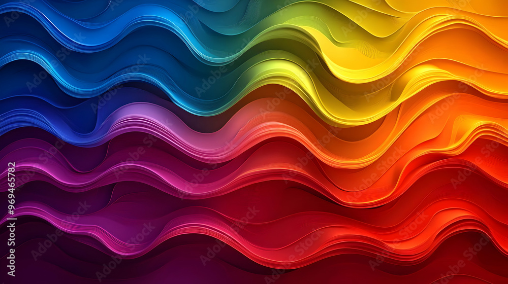 A vibrant wave pattern in various colors creating a dynamic visual effect. A vibrant wave pattern in various colors creating a dynamic visual effect.