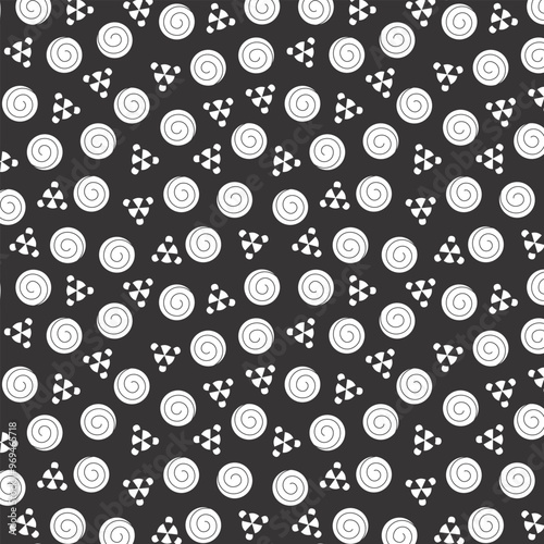 Triangle and round pattern, background, texture.