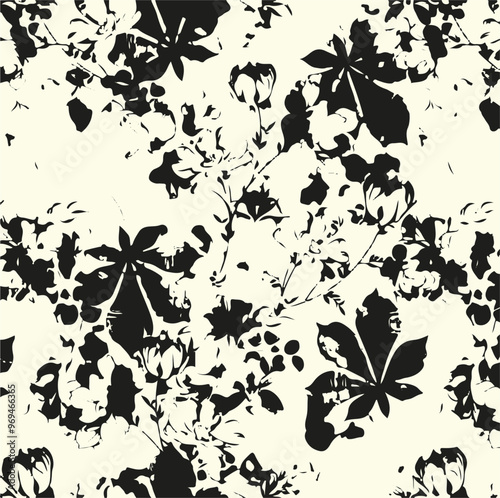 botanical floral vector seamless pattern with roses herbs and leaves big set background with flowers