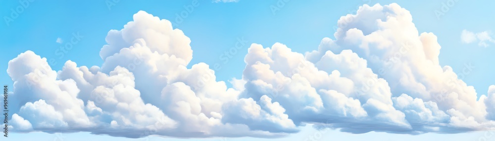 Serene sky with fluffy white clouds on a bright sunny day, perfect for backgrounds or nature-themed projects. Serene sky with fluffy white clouds on a bright sunny day, perfect for backgrounds or nature-themed projects.