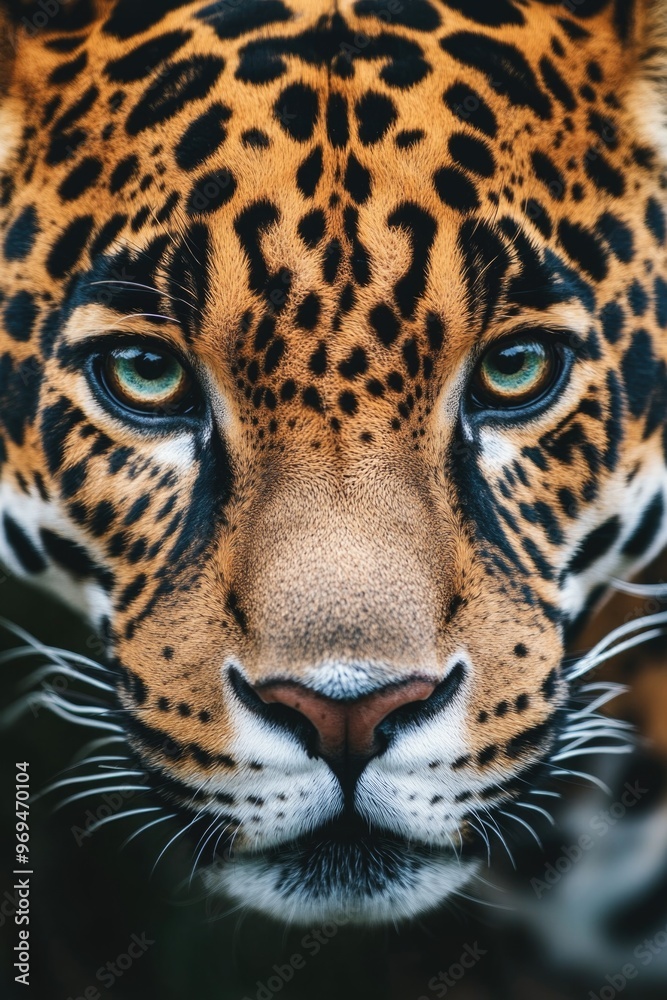 Obraz premium Leopard's Face Close Up