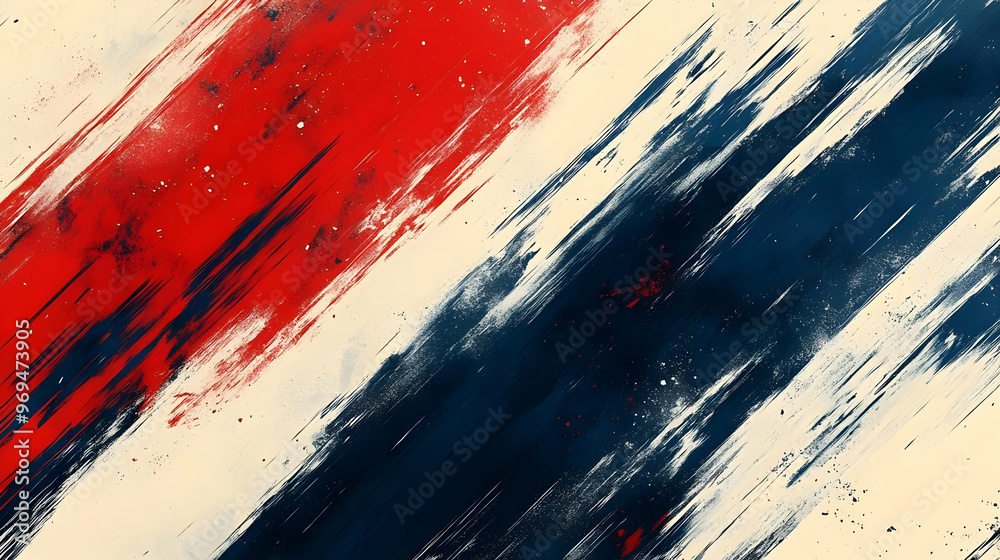 Abstract artwork featuring dynamic red and blue brush strokes on a light background. Abstract artwork featuring dynamic red and blue brush strokes on a light background.