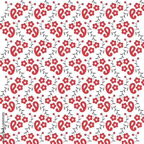 Paisley Flower Design Pattern For background, wallpaper, Fabric print