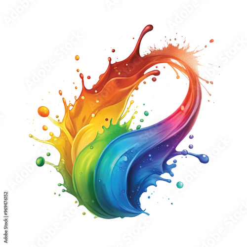 Colorful paint  or rainbow paint splash