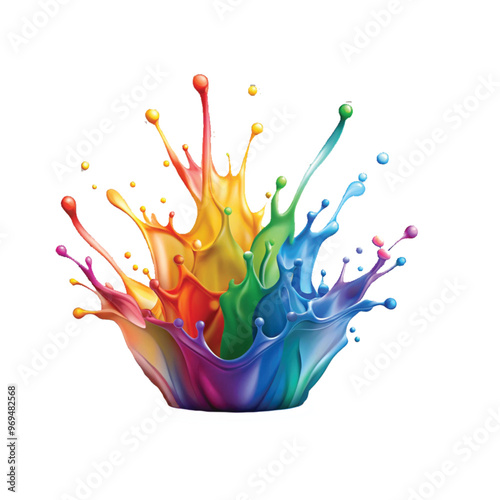 Colorful paint  or rainbow paint splash