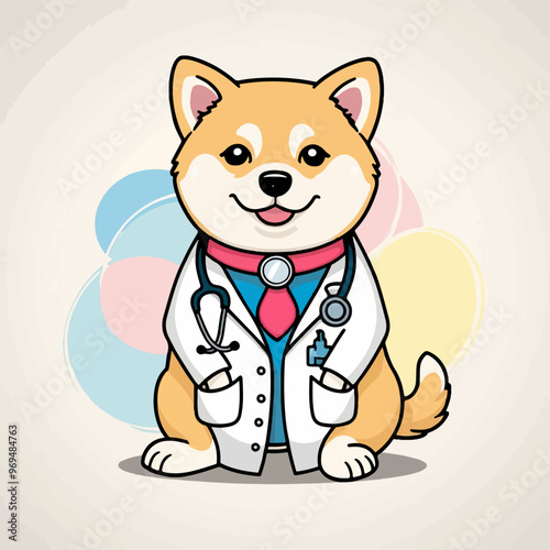 veterinarian with dog