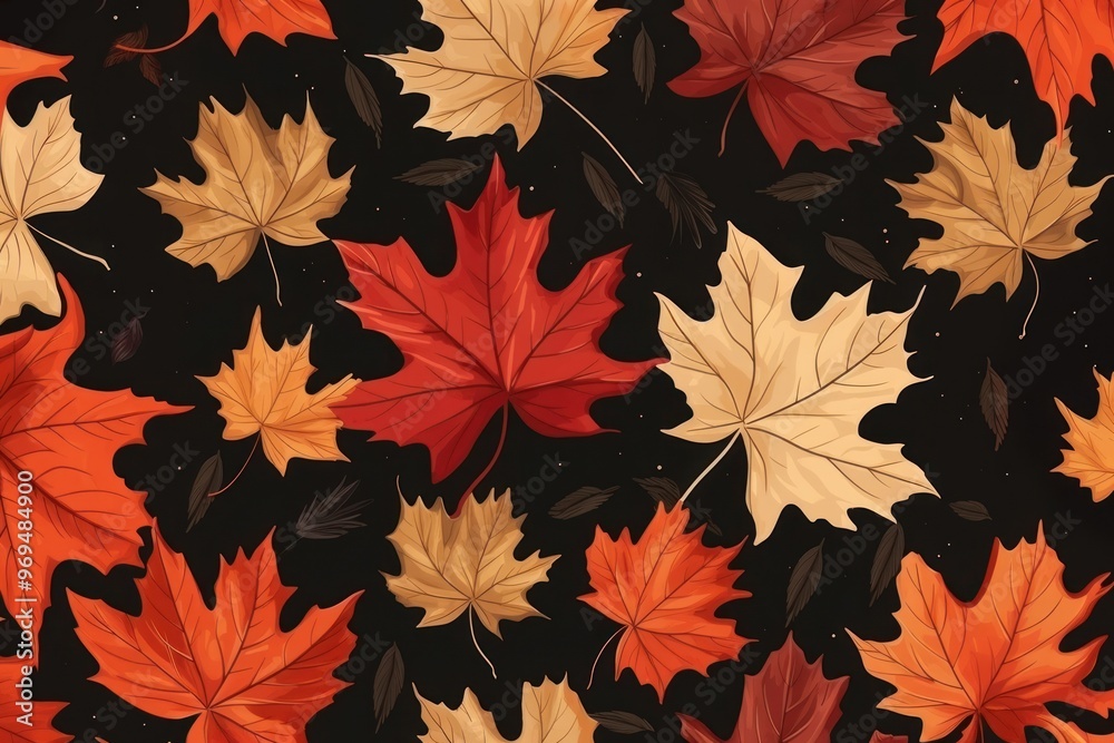 Maple leaf pattern plant tree. Maple leaf pattern plant tree.