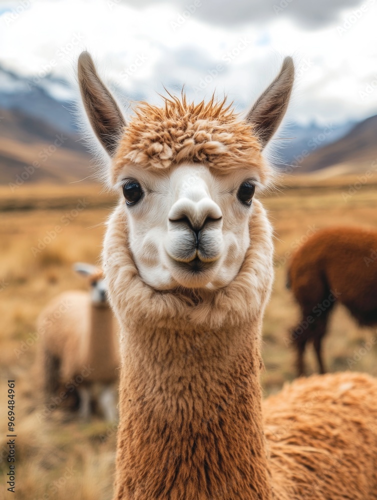 Obraz premium Llama in a field
