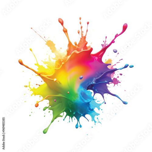 Colorful paint  or rainbow paint splash