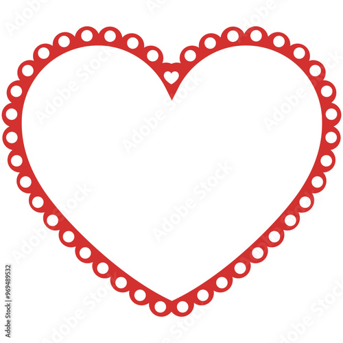 corazon con borlas, marco de corazon