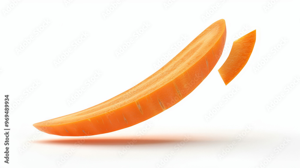 sliced carrot isolated on white sliced carrot isolated on white
