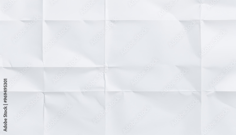 A wrinkled sheet of plain white paper with creases and folds. A wrinkled sheet of plain white paper with creases and folds.