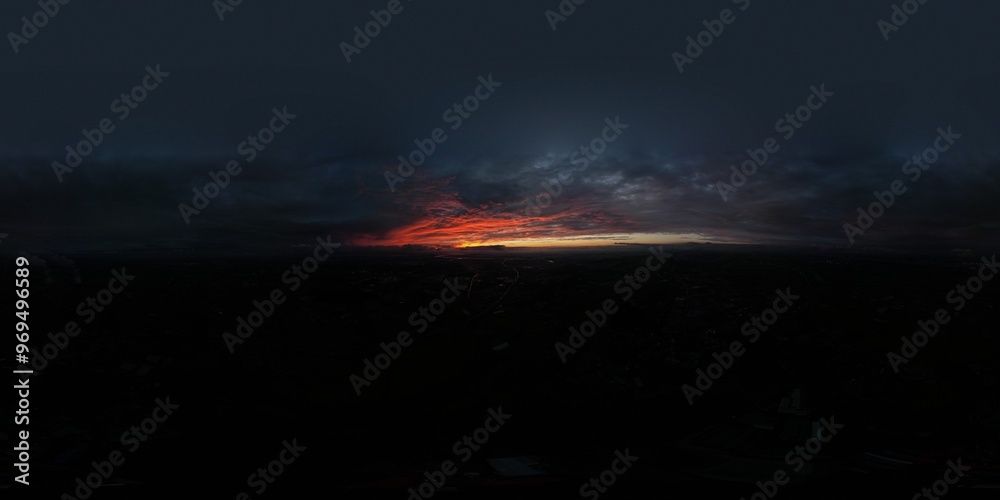 Drone Sky 360 panorama 8K