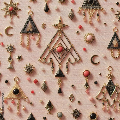 Texture rose sur le tissu en lin convient bien pour crée une page web pour bijoux.