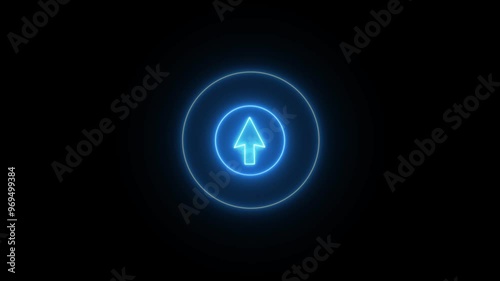 Wallpaper Mural Neon Wi-fi Sign Icon Animation. Glowing Neon Wireless Network Connection Symbol on Black Background. Torontodigital.ca