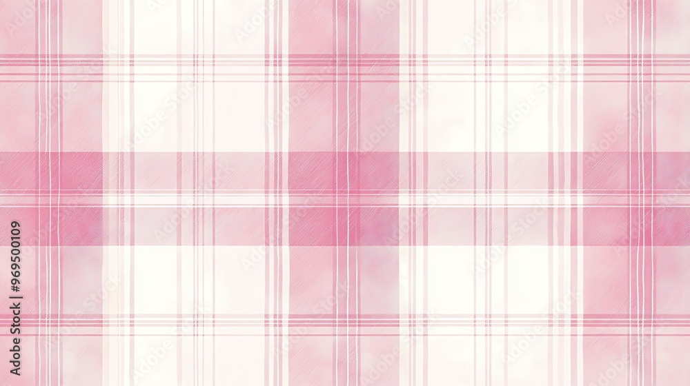Soft pink plaid pattern with light and dark stripes for design use Soft pink plaid pattern with light and dark stripes for design use