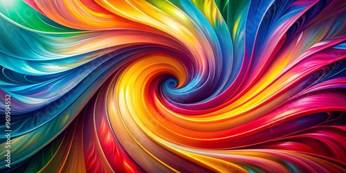 Vibrant colorful abstract background with swirling shapes and dynamic movements, conveying a sense of liberation and