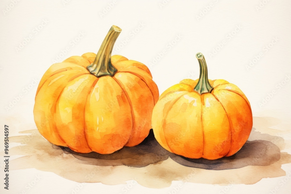 Obraz premium Pumpkins vegetable squash plant.