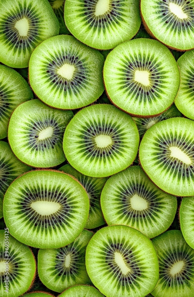A pattern of kiwi slices. kiwi day A pattern of kiwi slices. kiwi day