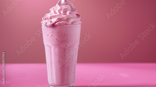 Pink smoothie healhty food illustration generated by ai