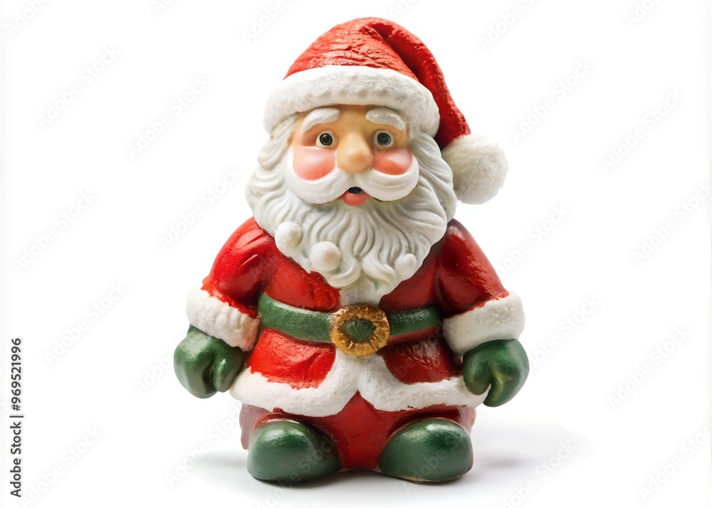 santa claus figurine isolated on white background santa claus figurine isolated on white background