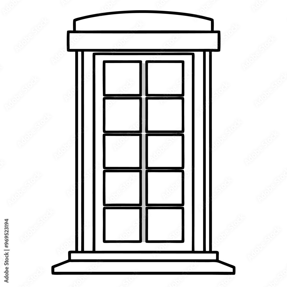 phone booth outline coloring book page line art drawing phone booth outline coloring book page line art drawing