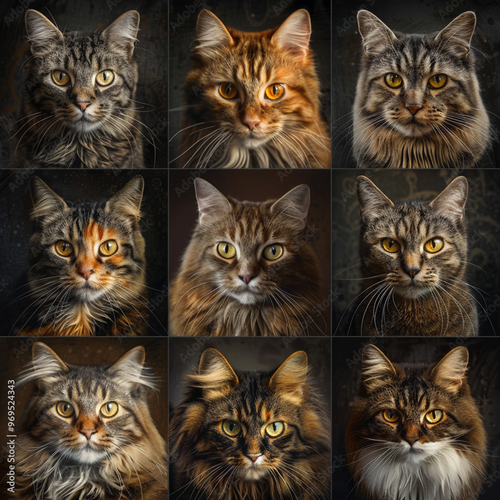Beautiful pedigree cats,pure cats,photoset of cats