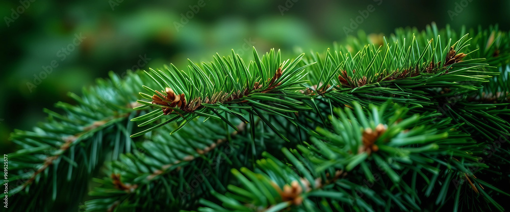 Green lush pine needles providing texture to the copy space image. Green lush pine needles providing texture to the copy space image.