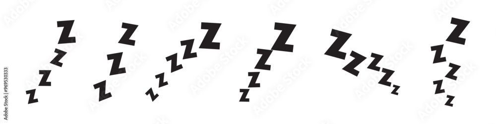 Fototapeta premium Symbol of sleeping. Flying letter Z. Comic book element. Sleep Zzz Sign. Nap sticker