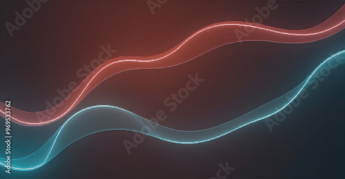 Generative AI A minimalist and simple wallpaper with cool wave lines and calming colors, Simply minimalist modern background, cool abstract wave with neon color background, cool neon background 