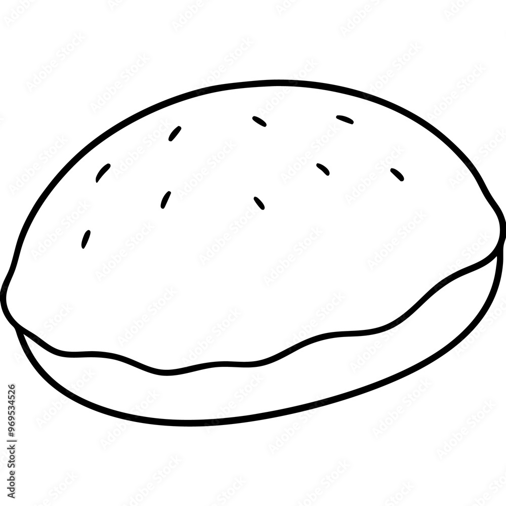 pita outline coloring book page line art drawing pita outline coloring book page line art drawing