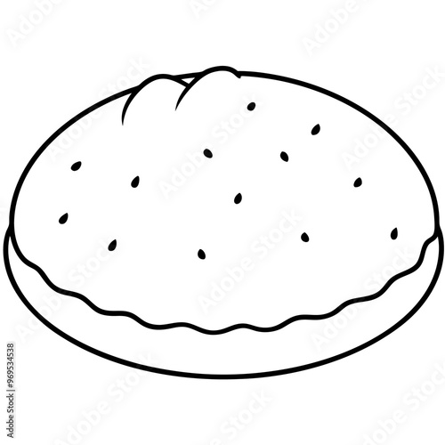 pita outline coloring book page line art drawing