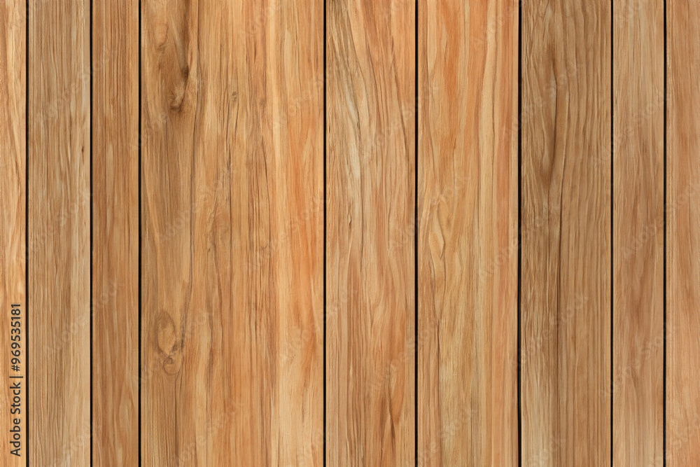 Close-up of a light brown wood plank wall with a natural wood grain pattern. Close-up of a light brown wood plank wall with a natural wood grain pattern.