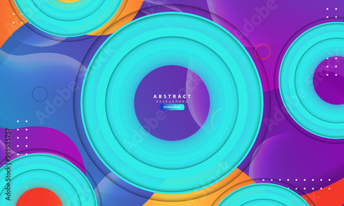 Modern purple violet and cyan abstract 3d circle background