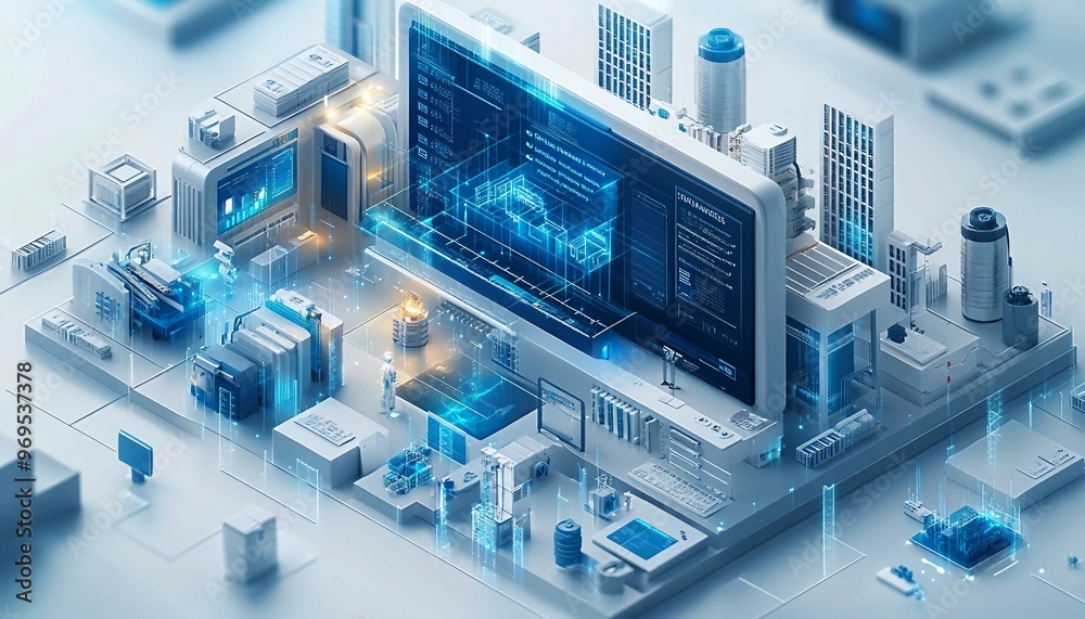 Comprehensive 3D Business Insurance Solution Platform, range of features including policy management, risk assessment, 