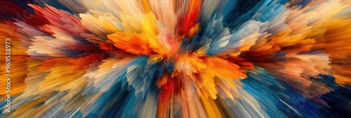 Wallpaper Mural Vibrant abstract explosion of colors in dynamic motion burst banner Torontodigital.ca