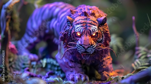 Miniatures purple pupils and red fur glowed like tigers