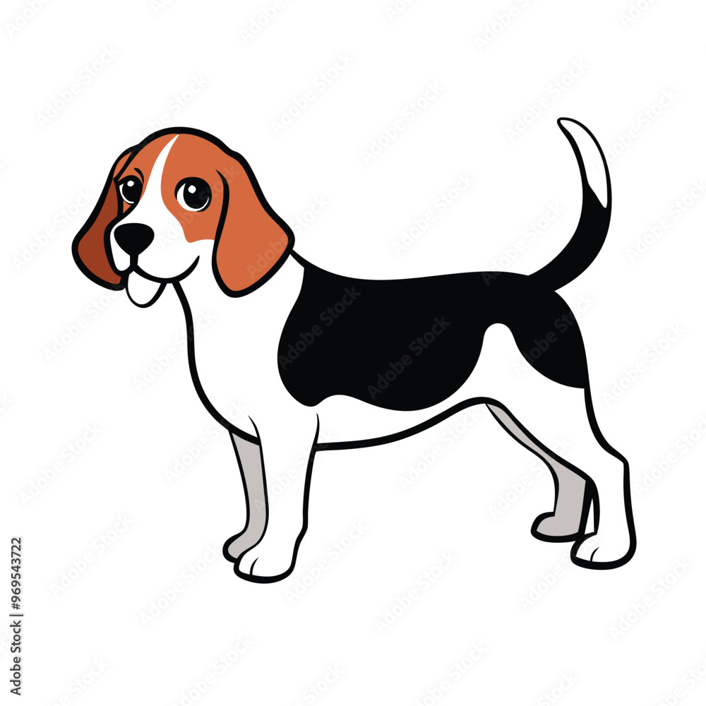 a Beagle, vector art illustration, vector silhouette, isolated white background a Beagle, vector art illustration, vector silhouette, isolated white background