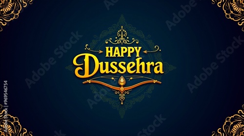 Vibrant Dussehra Illustration - Celebrate Victory of Good Over Evil with Divine Hindu Festivity Art
