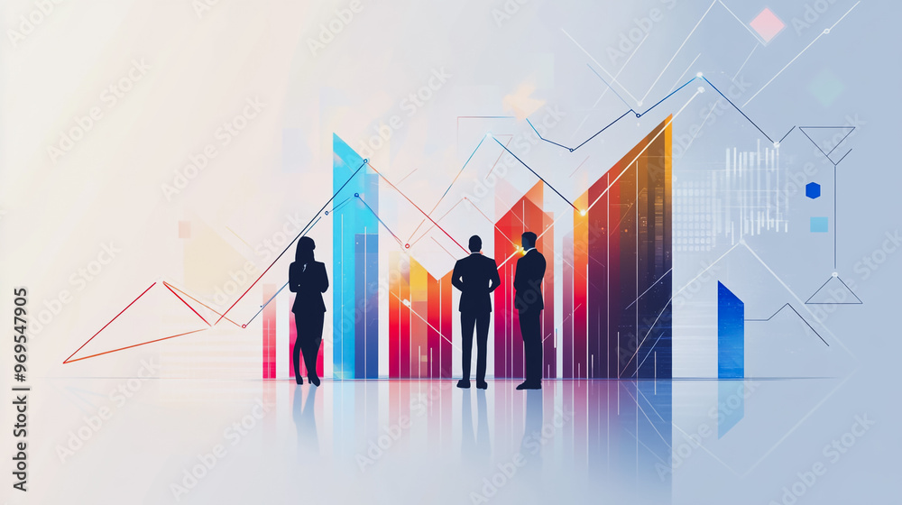 Abstract business team work stands on the peak of success amid tall, innovative Smart city and graphs with statistics to analyze business potential and predict future developments in company growth.
Abstract business team work stands on the peak of success amid tall, innovative Smart city and graphs with statistics to analyze business potential and predict future developments in company growth.