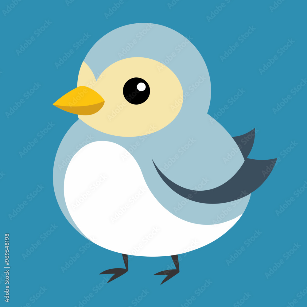 Cute chickadee chick vector illustration Cute chickadee chick vector illustration