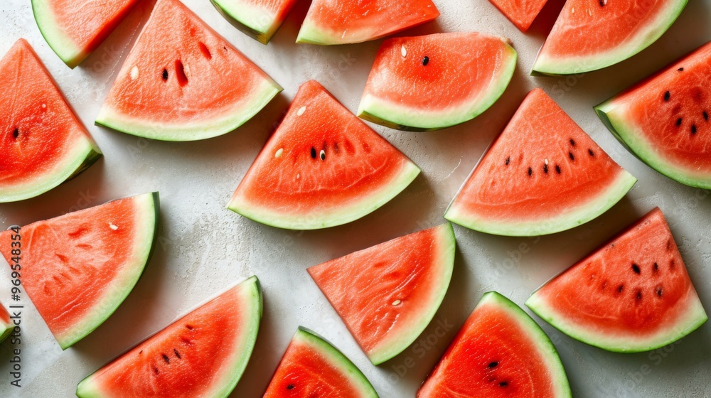 Watermelon Slices - Fresh Summer Fruit Background
