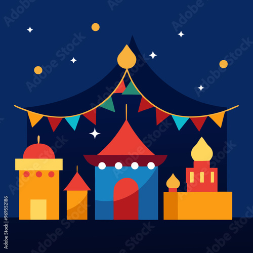 Festival of Lights vector illustration 